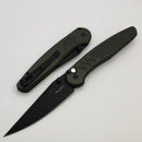 Pro-Tech Avalon Peace Neighbor w/ Green Knurled Aluminum Handle & DLC MagnaCut