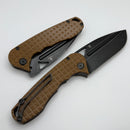 Tenable Knives Bombur Brown Frag G10 Handle w/ Stonewash D2 Midgards Messer Design T1054A2