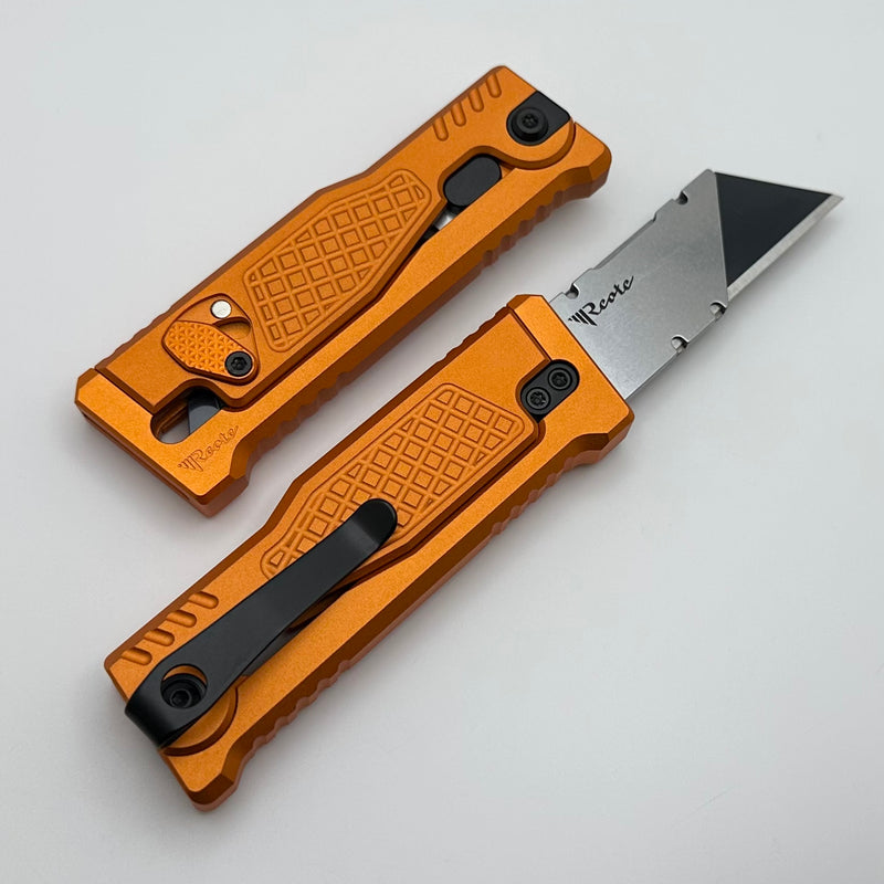 Reate EXO-U Utility Diamond Pattern Orange Aluminum Handle