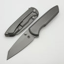 Chaves Knives Brad Blount Arrestor 229 Stonewash Titanium Integral Handle & Stonewash M390