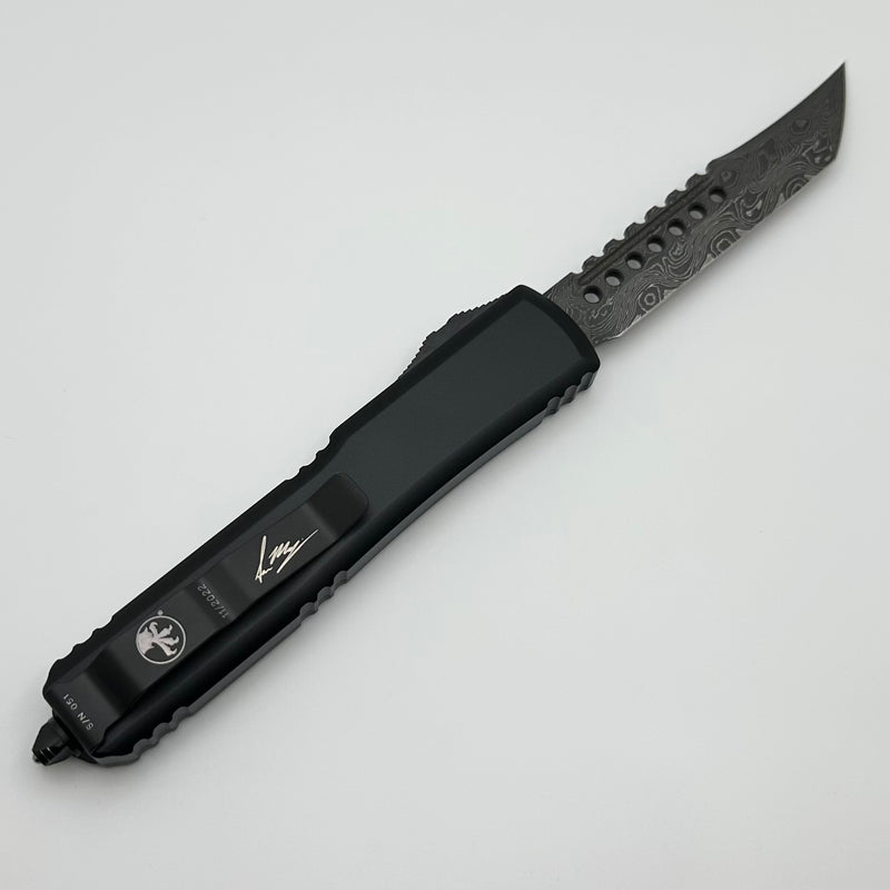 Microtech Ultratech Hellhound Damascus & Black 119-16S Pre Owned