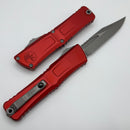 Microtech Knives Combat Troodon Gen III Apocalyptic Bowie w/ Red Handle 1146-10APRD