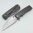 Chaves Knives Street Sangre Flipper w/ Titanium Integral Handle & Belt Finish M390