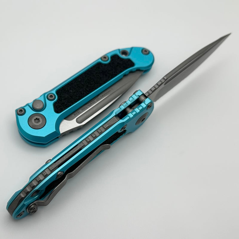 Microtech Knives LUDT Gen III Apocalyptic Partial Serrated Drop Point w/ Turquoise Handle 1135-11APTQ