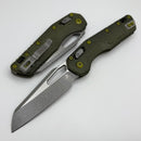Microtech Knives MSI RAM LOK Distressed Grenade Green Frag Aluminum & Apocalyptic M390MK 210-10FRDGG-U25