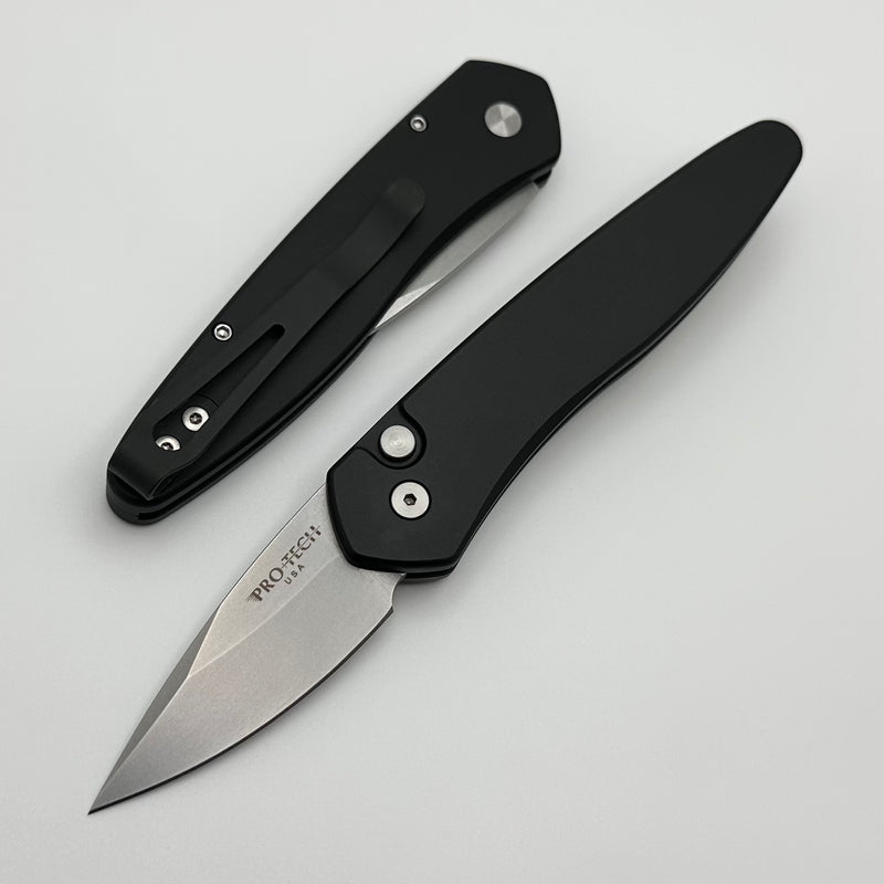 Pro-Tech Half-Breed Black Handle & Stonewash 3605