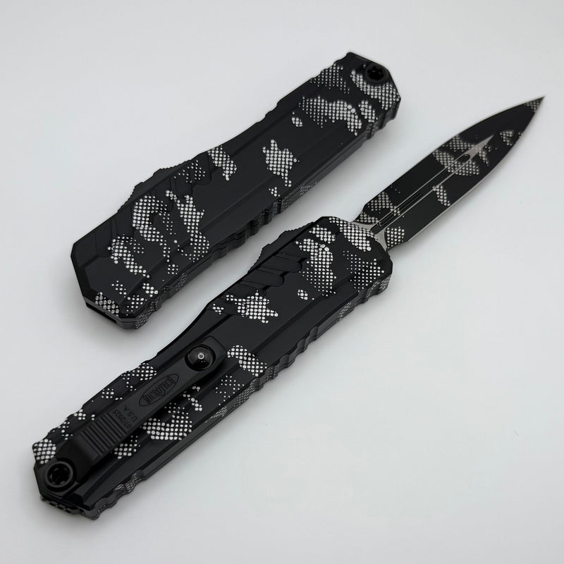 Microtech Cypher II Black D/E Pixel Camo 1242-1PXC
