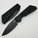 Discontinued Pro-Tech PT Plus Gridlock Black Aluminum Handle w/ Black Hardware & DLC MagnaCut Blade PT207-Gridlock