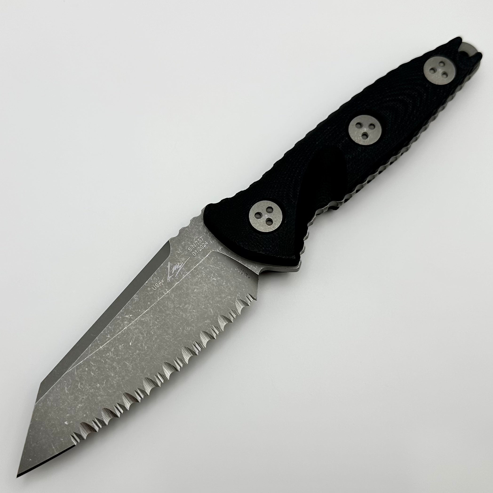 Microtech Mini Alpha Microtech Socom Alpha Mini Warcom Apocalyptic Full Serrated 93M-12AP