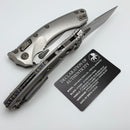 Microtech Marfione Select Amphibian RAM LOK Titanium Handles & Partial Serrated Stonewash M390MK w/ Double Vapor Blast & Flamed Accents 137RL-11MS4