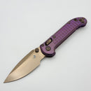 Marfione Select Microtech LUDT Ram-Lok Royal Purple Frag Titanium Handles w/ Bronze Accents & Bronze Drop Point 1135RL-13FRMS3