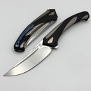 Poikilo Blade Orca Midtech w/ Titanium Handles & Mirror Stonewash M398