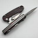 Tenable Knives Bombur Black/Red G-mascus Handle w/ Stonewash D2 Midgards Messer Design T1054C1