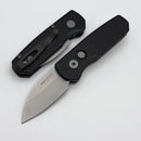 Pro-Tech Runt 5 w/ Textured Black Handle & Stonewash Wharncliffe MagnaCut R5305