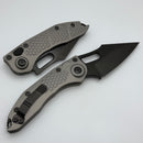 Microtech Borka Stitch DLC w/ Natural Clear Handles Signature Series 169-1DLCTNCS