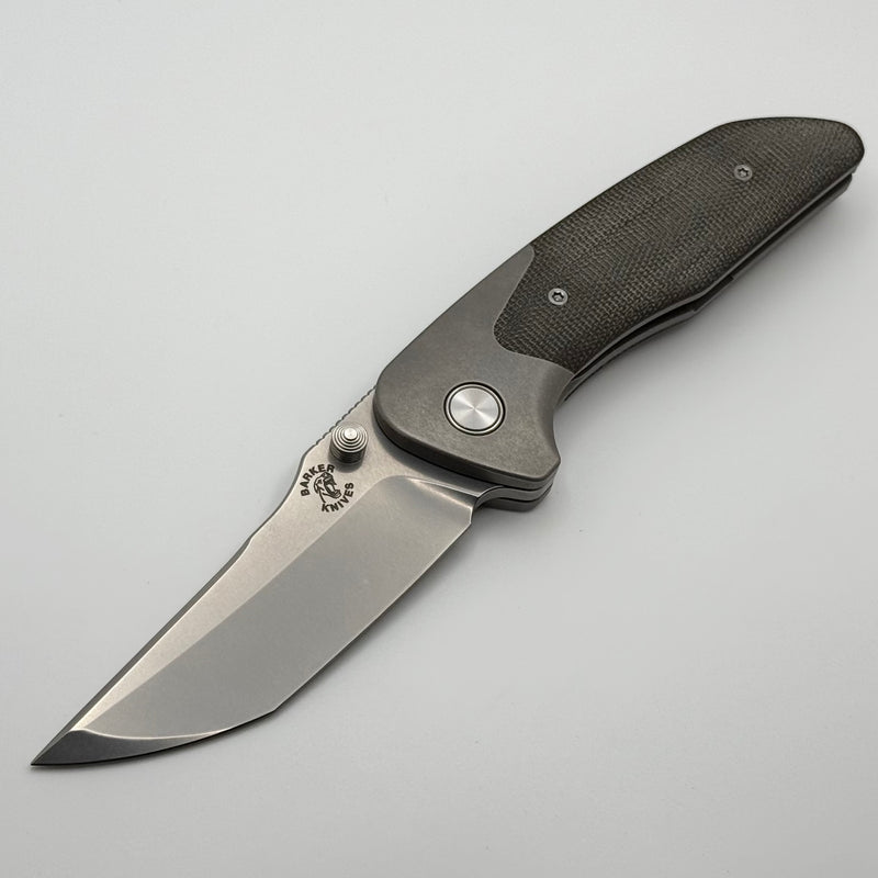 Mechforce & Barker Knives Collab Hokkaido w/ Titanium & Green Micarta