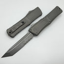 Microtech Knives Combat Troodon Gen III Apocalyptic Tanto Partial Serrated w/ Natural Clear Handle 1144-11APNC
