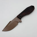Tenable Knives Tiny Dancer w/ Red G-mascus G10 Handles & Rose Gold Coated D2 G014A2
