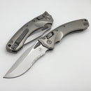 Microtech Marfione Select Amphibian RAM LOK Titanium Handles & Partial Serrated Stonewash M390MK w/ Double Vapor Blast & Bronze Accents 137RL-11MS1