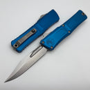 Microtech Knives Combat Troodon Gen III Stonewash Bowie w/ Blue Handle 1146-10BL