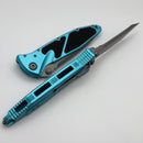 Microtech Socom Elite Manual Tanto Apocalyptic Partial Serrated & Turquoise Handles 161-11APTQ
