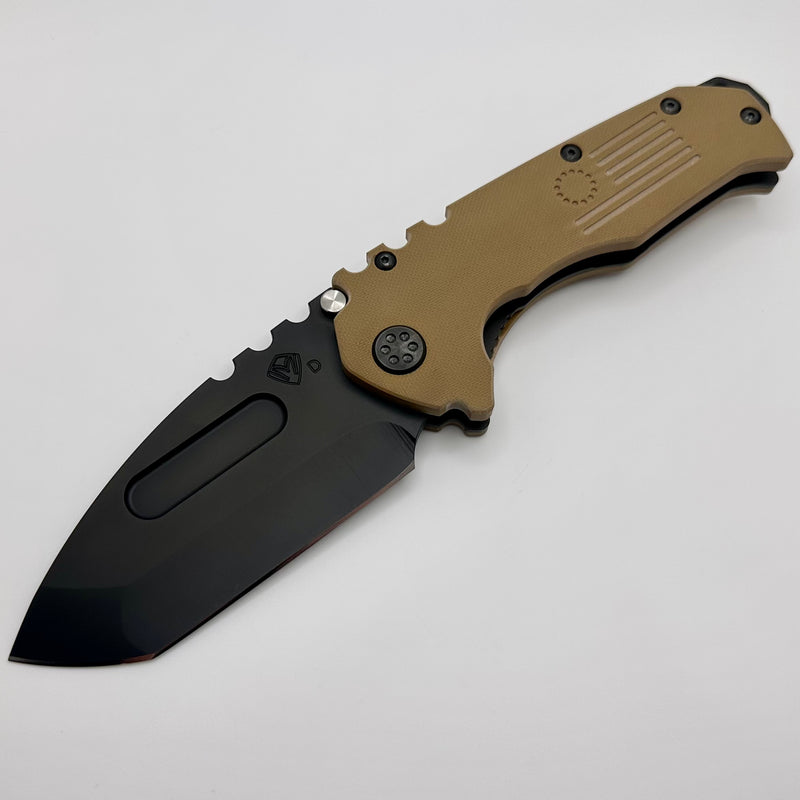 Medford Scout M/P Praetorian Coyote G10 & PVD D2 Tanto Blade w/ PVD Hardware/Clip/Breaker