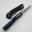 Microtech Knives MSI RAM LOK Black Polymer Injection Molded w/ Blue Back Strap & M390MK 210T-10PMBK-A1