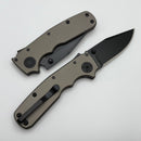 Demko Shark Cub Stealth Artillery Grey Aluminum Handles & Clip Point DLC 20CV