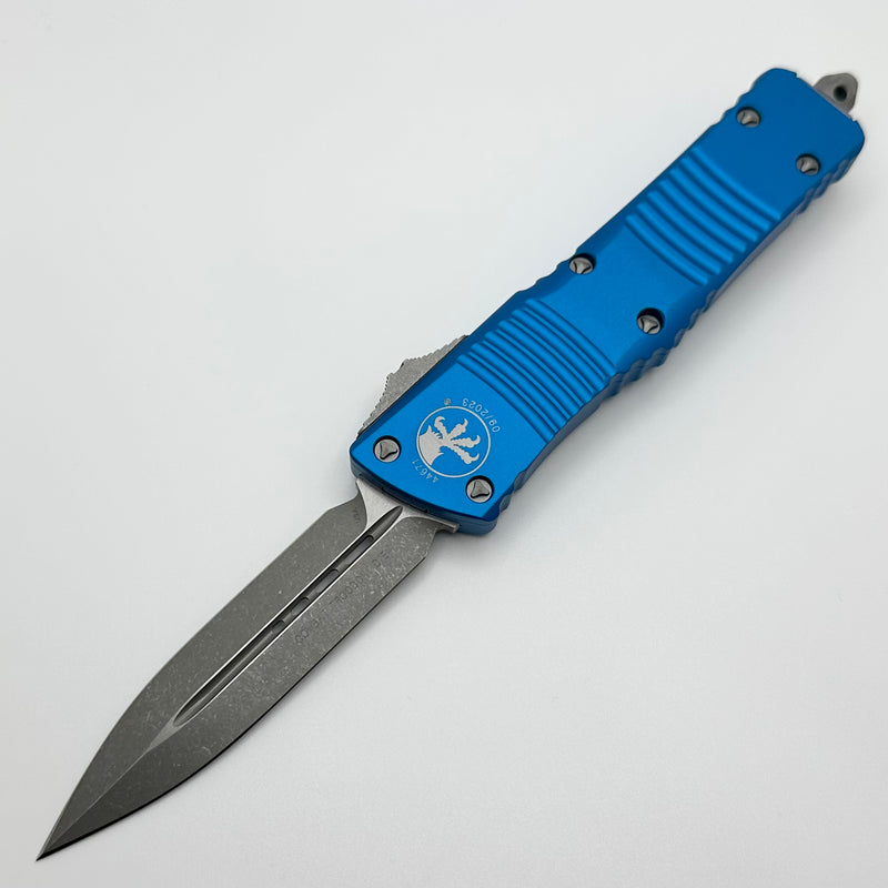 Microtech Combat Troodon Double Edge Apocalyptic Standard & Blue 142-10APBL