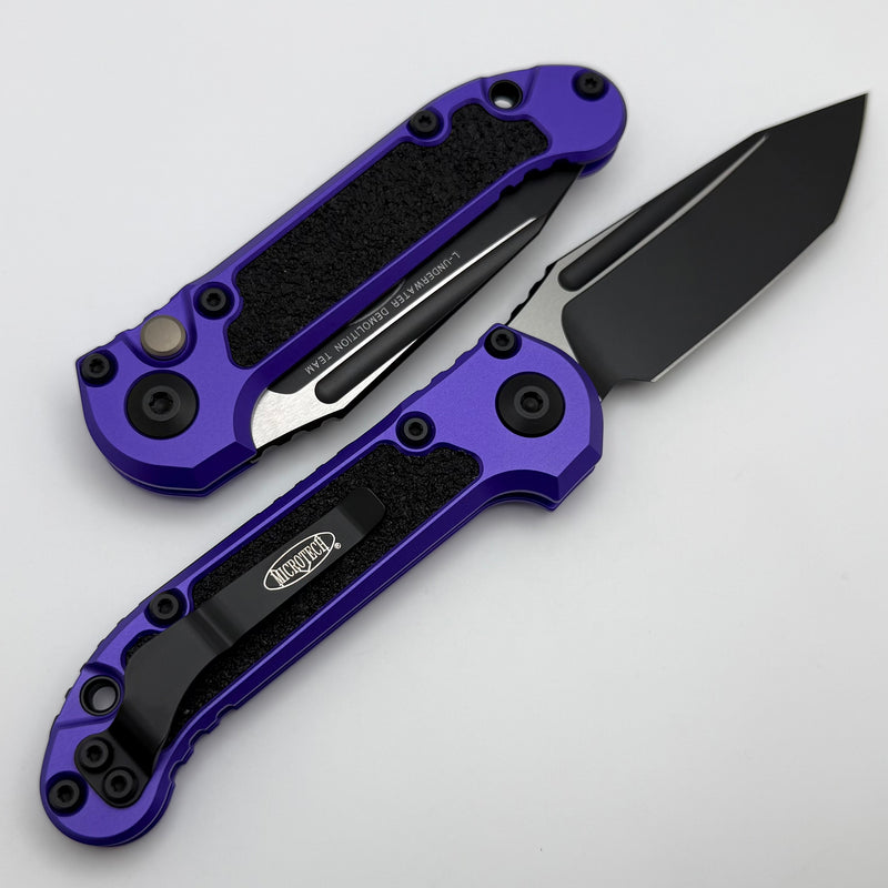 Microtech Knives LUDT Gen III Black Tanto w/ Purple Handle 1136-1PU