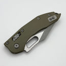 Microtech Knives Manual Stitch RAM LOK Fluted OD Green G-10 Handles & Apocalyptic Full Serrated M390MK 169RL-12APFLGTOD