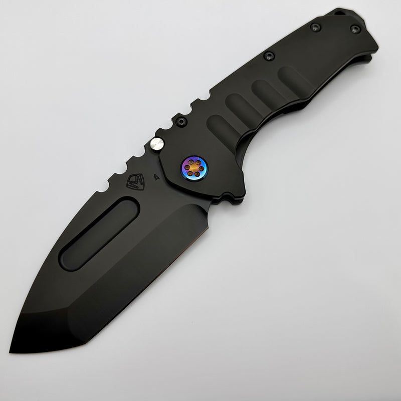 Medford Knife Praetorian T PVD S45 Tanto & PVD Handles w/ Flamed Hardware/Clip