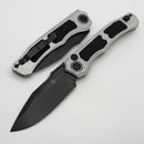 Heretic Knives Wraith Auto w/ Blizzard Handle & Battleworn Black MagnaCut H000-8A-BLZ