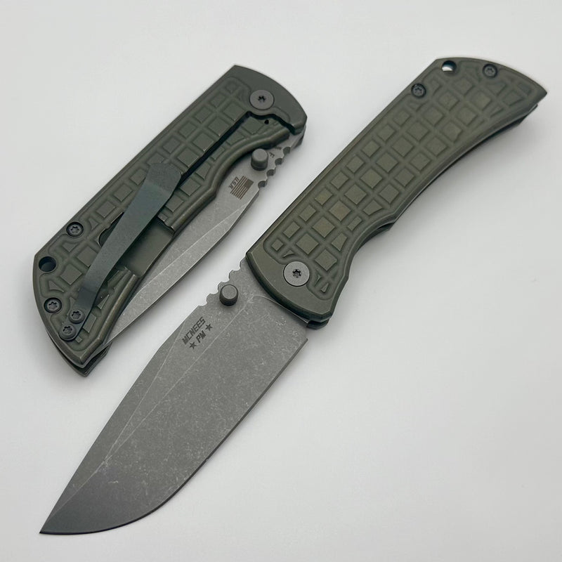 McNees Performance Machined Mac 2 3.5" Green & Bronze Atomic Frag w/ Matte Stonewash MagnaCut