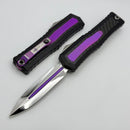 Marfione Custom Atreus w/ Mirror Polish D/E M390MK & Black Aluminum Handle w/ Carbon Fiber & Purple Haze Titanium Accents