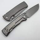 Chaves Knives Redencion 229 Radiation Titanium Integral & Stonewash M390 Drop Point