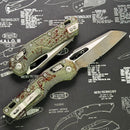 Microtech Knives MSI RAM LOK Outbreak Frag Aluminum & Part Serrated M390MK 210-2FROBS