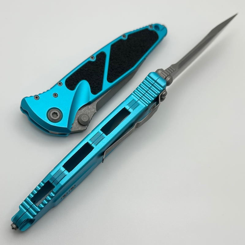 Microtech Socom Elite S/E Manual Turquoise Apocalyptic Standard 160-10APTQ