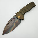 Medford Knife Praetorian T Vulcan S45 Drop Point & Old School Bronze Handles w/ Bronze Hardware/Clip