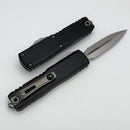 Microtech UTX-85 Gen IV w/ Black Handle & Full Serrated Stonewash D/E M390MK 12324-12