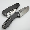 Tenable Knives Bombur Carbon Fiber Handle w/ Stonewash D2 Midgards Messer Design T1054A3