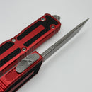 Microtech Scarab 2 Gen 3 Apocalyptic Spine Fluted Full Serrated Tanto w/ Red Handle 1279-12APRD