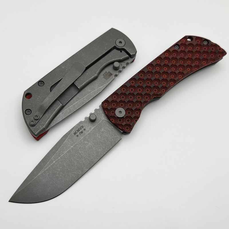 McNees Performance Machined Mac 2 3.5" Gen 2 F Atomic Red/Black G-10 & Ti w/ MagnaCut