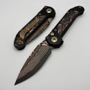 Microtech Marfione Select LUDT Gen III Black Handle w/ Pro-Tech Composites Live Wire Carbon Fiber Inlays & Baker Forge Drop Point w/ Bronze Accents 1135-16MS1