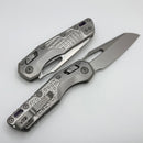 Microtech Marfione Select MSI RAM LOK Titanium Frag Handles w/ Double Vapor Blast & Purple Accents & Stonewash M390MK 210-10FRMS3