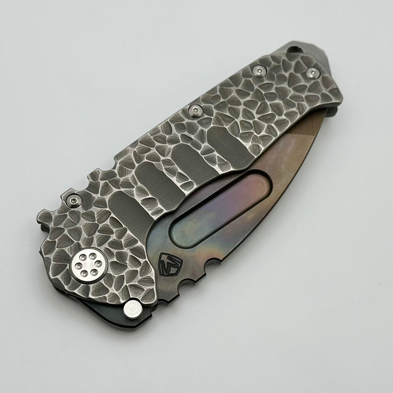 Medford Knife Praetorian T Vulcan S45 Tanto & Bead Blast Silver Peaks & Valleys Handles