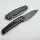 Poikilo Blade Zen S2 DarkStonewash Titanium Handles w/ Blackened Ti Accents & Dark Stonewash M398