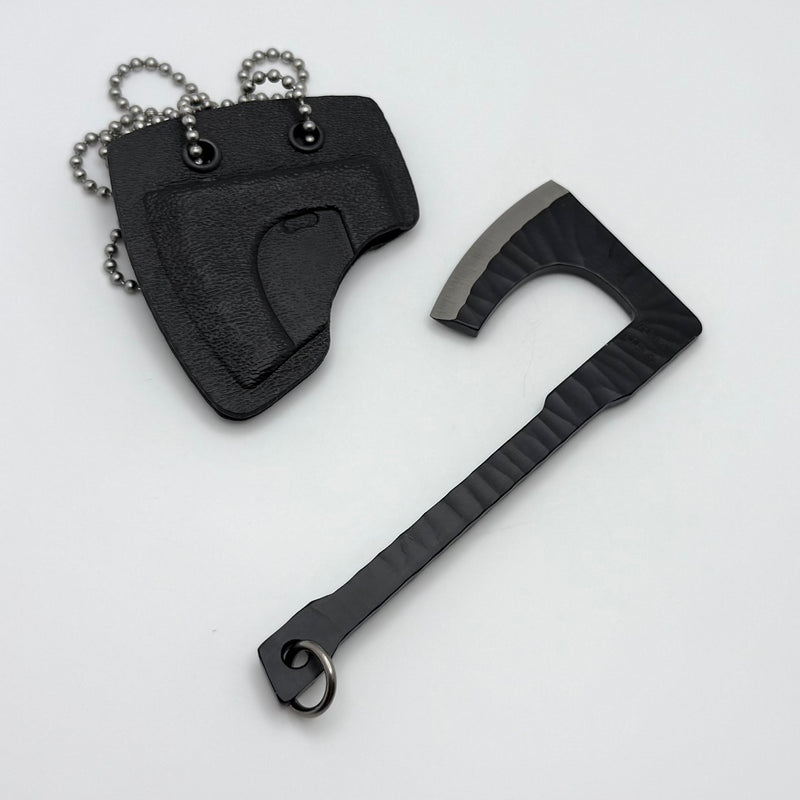 RMJ Tactical Stonewash Mortifier Hand Textured Tomahawk Pendant w/ Black Cerakote