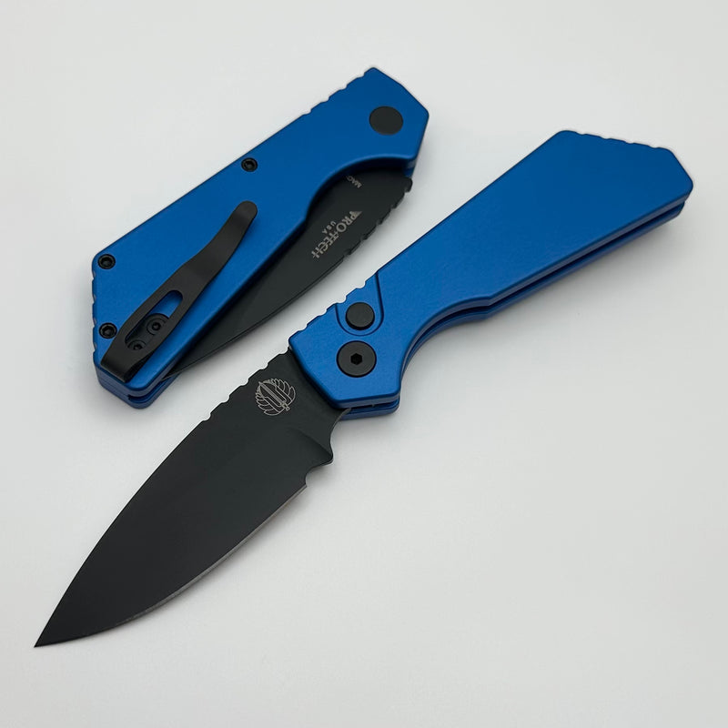 Pro-Tech PT Plus Blue Aluminum Handle & DLC MagnaCut Blade PT203-Blue