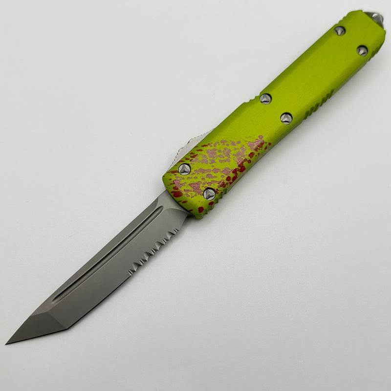 Microtech Ultratech Contoured Zombie Tech w/ Tanto Bead Blast Partial Serrated 123-8Z PRE OWNED